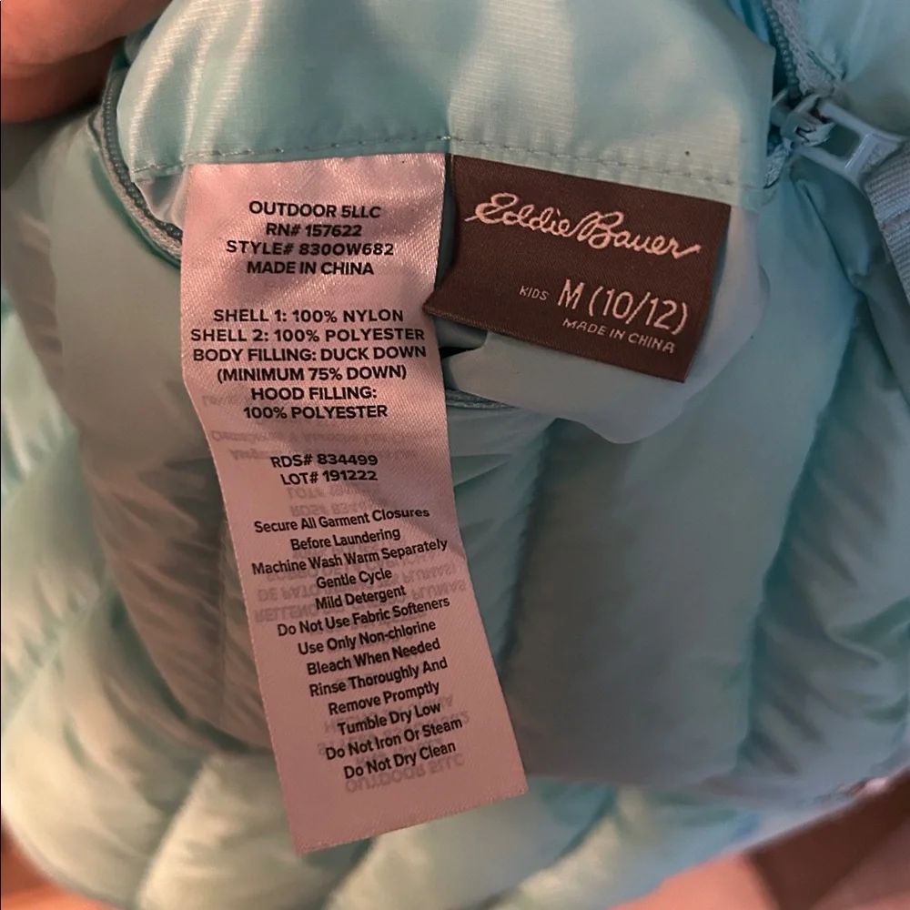 Eddie Bauer Kids Reversible Puffer Jacket Waterproof‎ Quilted Down Coat